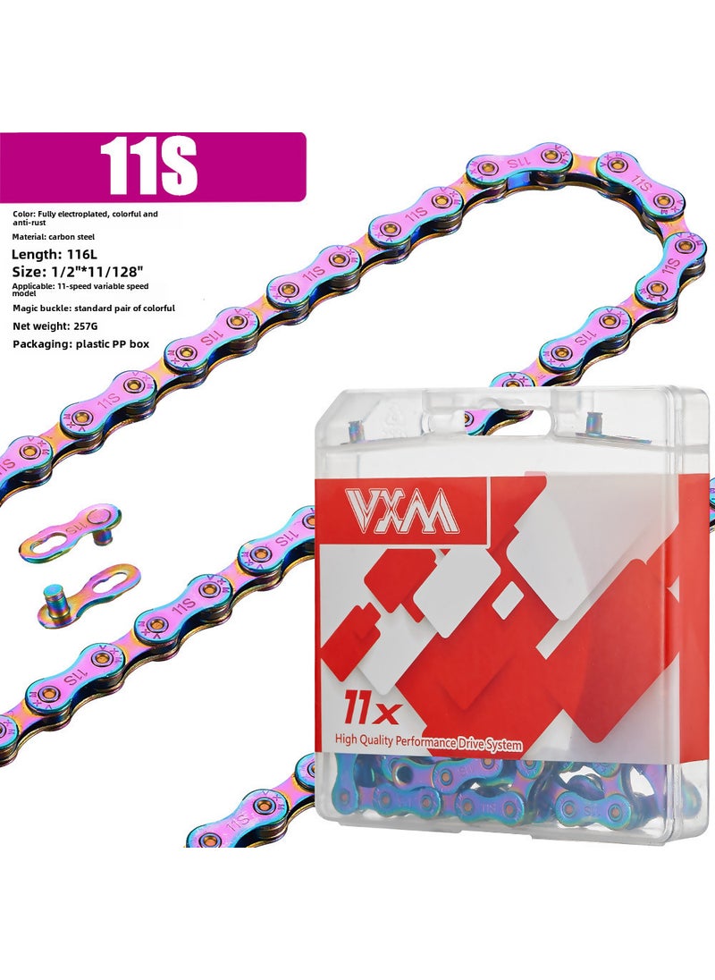 VXM MTB Colorful Chain 8/9/10/11 Speed Anti-Rust 11 speed.