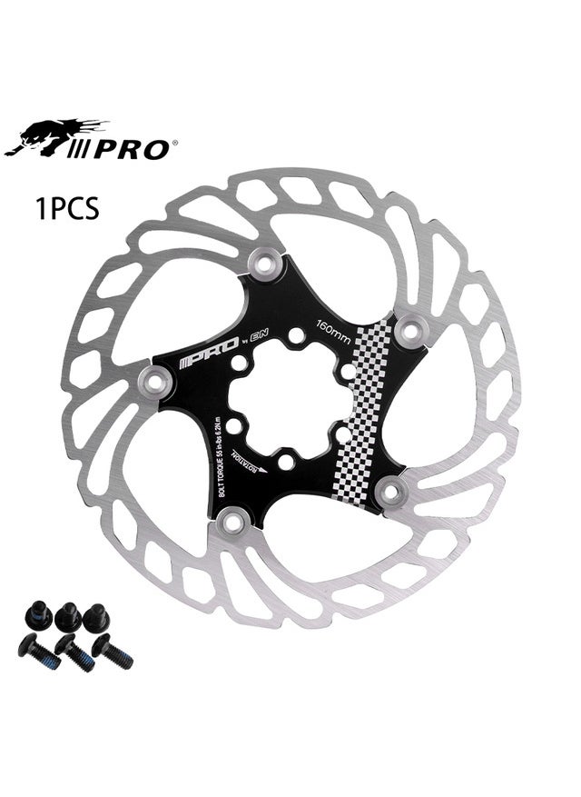 IIIPRO Floating Disc Brake Rotor Mountain Bike 140/160/180/203mm Black