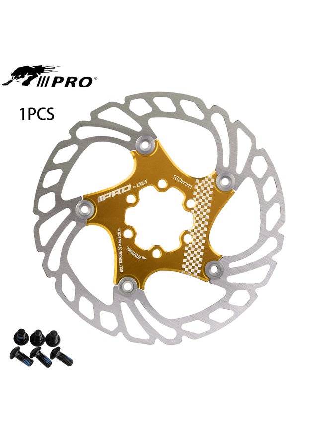 IIIPRO Floating Disc Brake Rotor Mountain Bike 140/160/180/203mm Gold