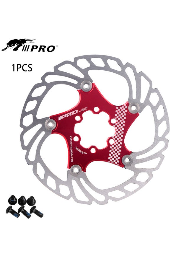 IIIPRO Floating Disc Brake Rotor Mountain Bike 140/160/180/203mm Red