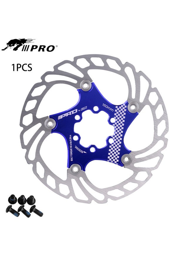 IIIPRO Floating Disc Brake Rotor Mountain Bike 140/160/180/203mm Blue