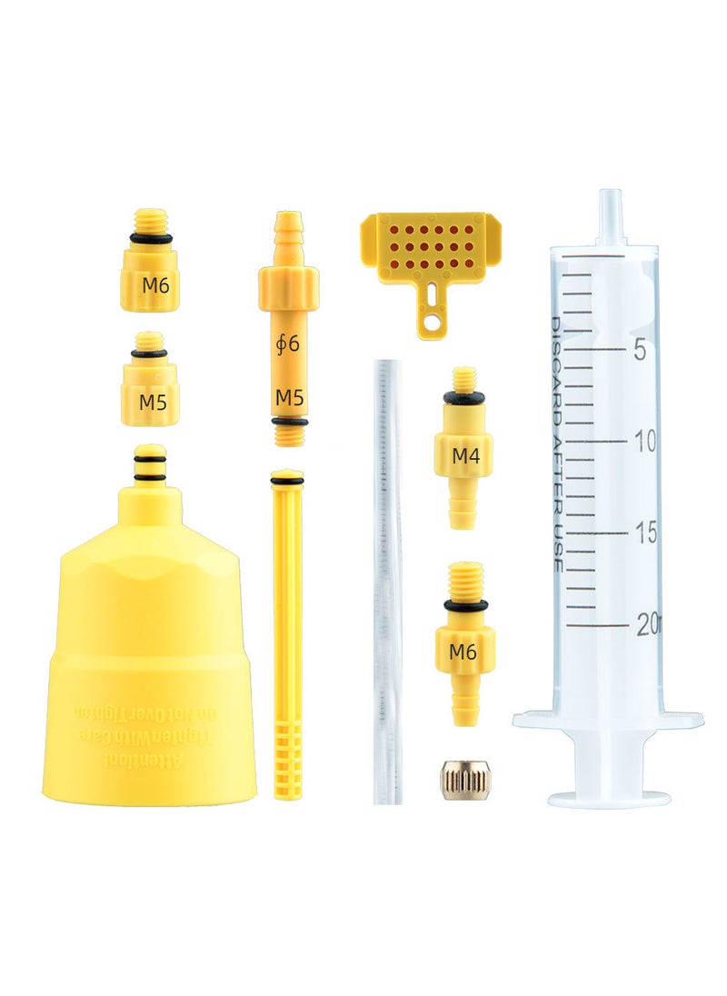 EZmtd 11 pieces disc brake oil change tool simple brake oil disc fuel funnel exhaust oil injection needle tube ximano Set of 11 pieces