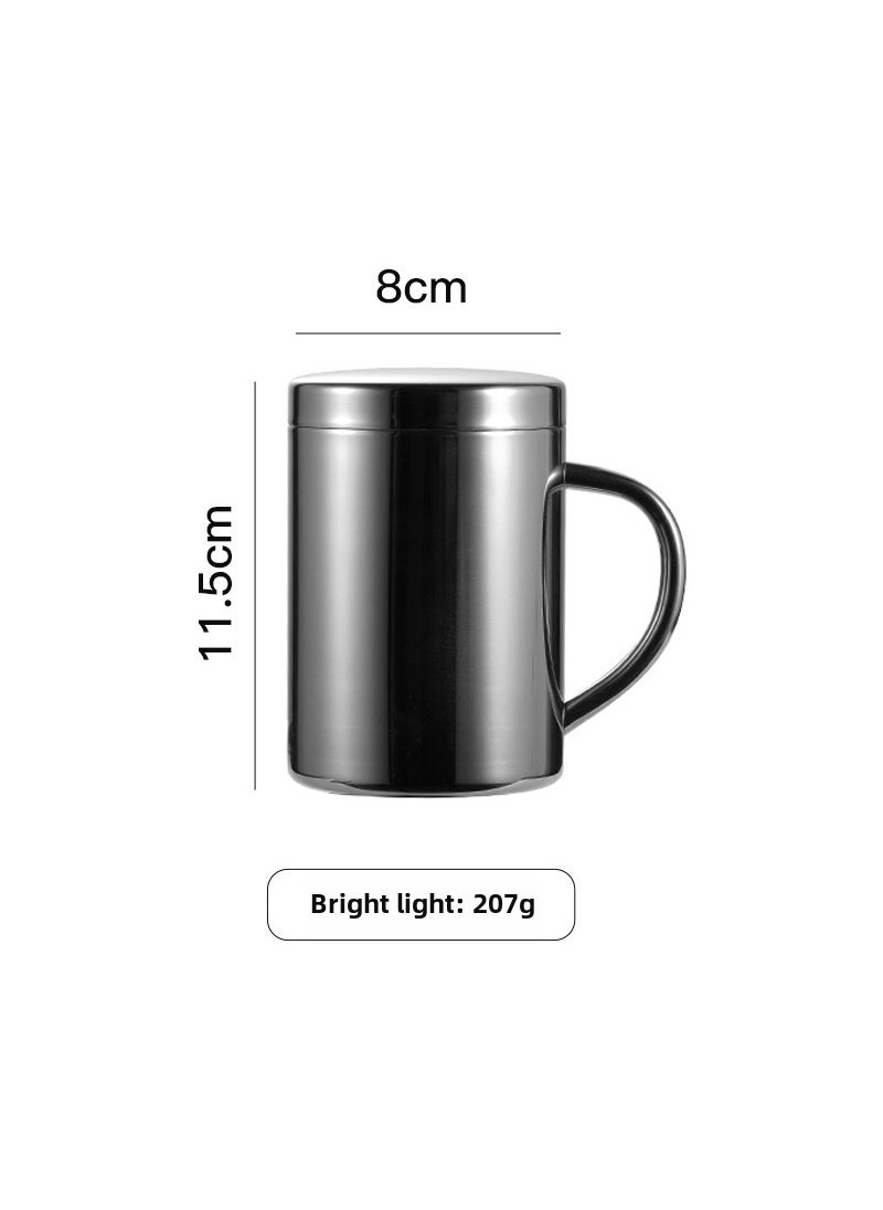 Erne 304 Stainless Steel Mug Double Insulation with Lid Childrens Water Cup Office Coffee Cup Business Gift Natural Large