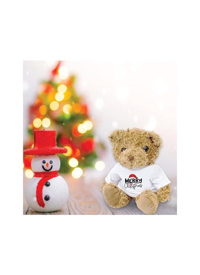 Christmas Gift Set-Teddy Bear-Two-Tone Red Mug And Holiday Greeting Card-Pack Of 3 Combo-Christmas Gift For Friends And Family