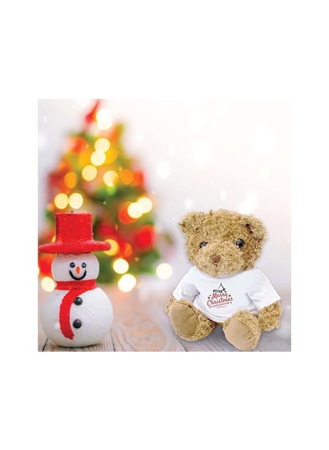 Christmas Gift Set-Teddy Bear-Two-Tone Red Mug And Holiday Greeting Card-Pack Of 3 Combo-Christmas Gift For Friends And Family