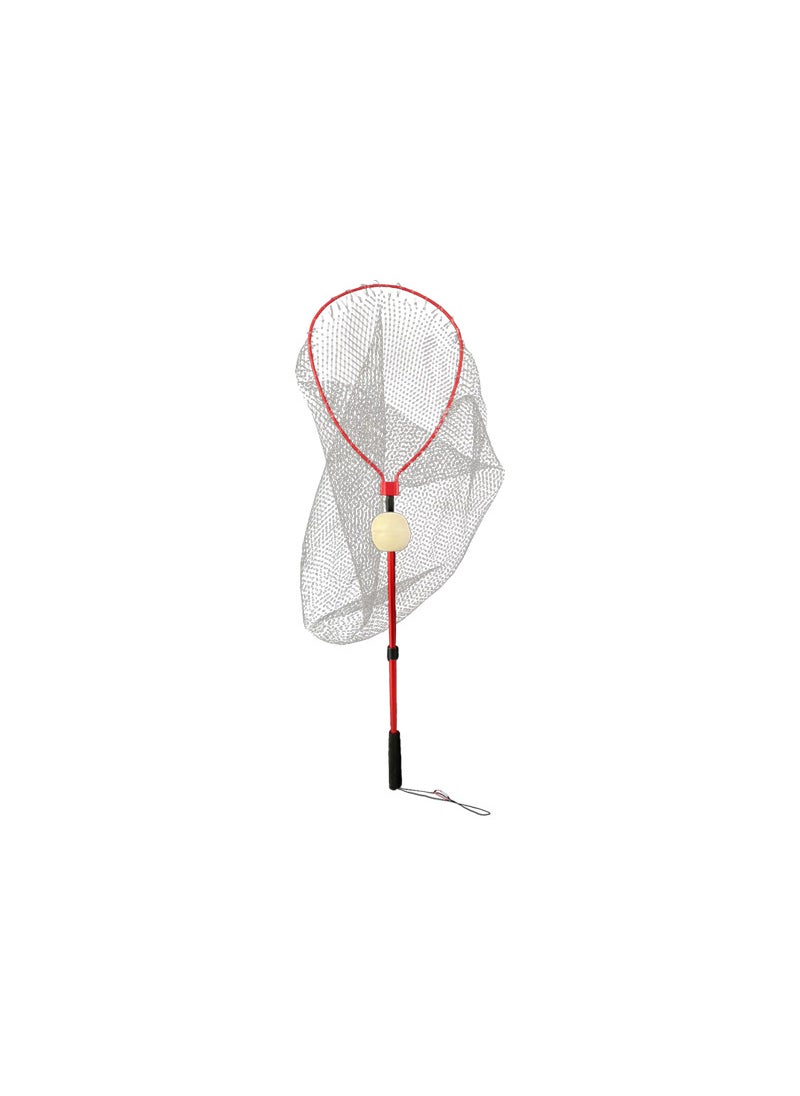 Portable Folding Fishing Landing Net Red floating ball double section