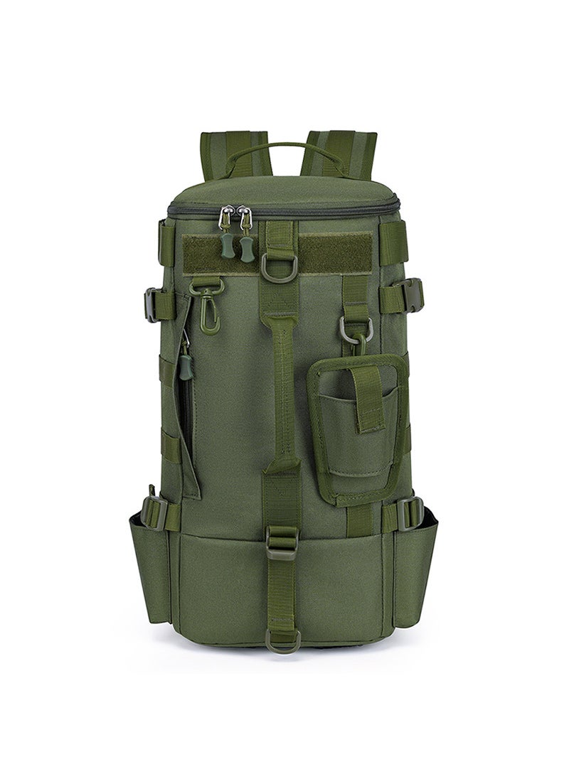 Water-repellent Luya Bag Multifunctional Large Capacity Dry and Wet Separate Fishing Bag Mountable Sling Fishing Gear Backpack Khaki