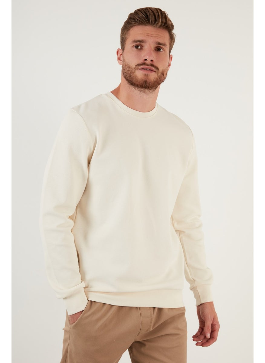 Regular Fit Crew Neck Cotton Sweat Men's Sweat 5905337