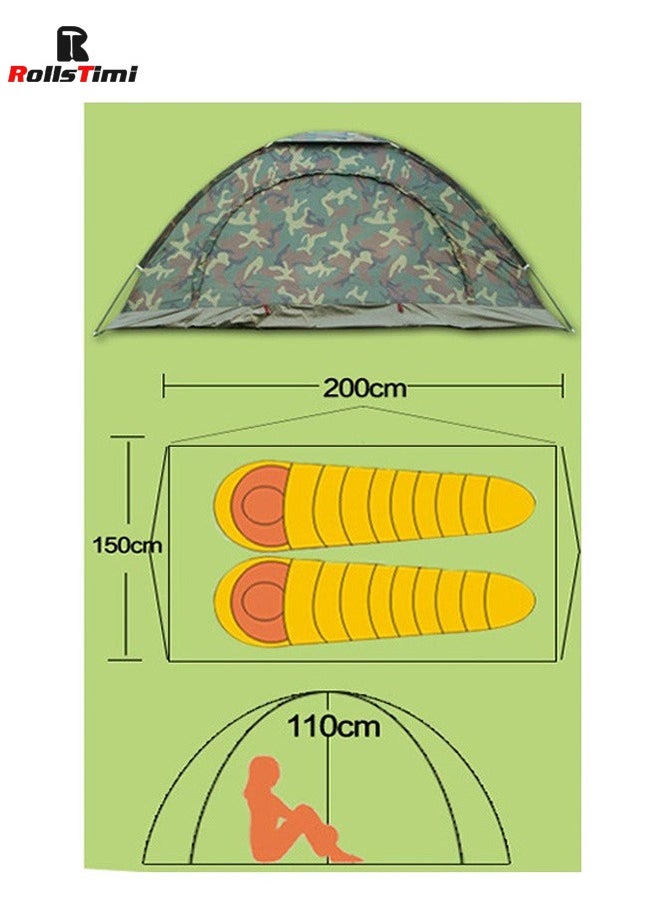 Outdoor Camouflage 2-Person Tent, Sun Protection, Sunshade, Essential For Camping