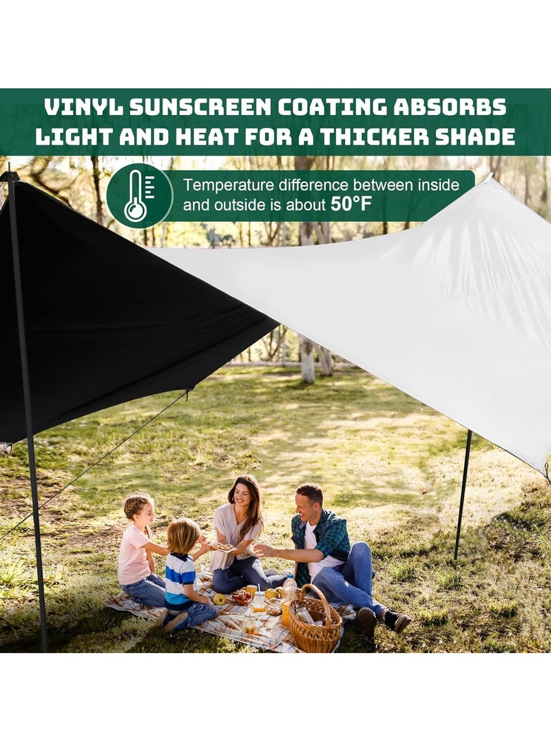 13.8 x 19.7FT Camping Awning, Tarp Tent, Camping Sun Shade, Camp Canopy, Shade for Camping, Universal Tent Rainfly, Great for Camping, Picnics, Beach, Patio