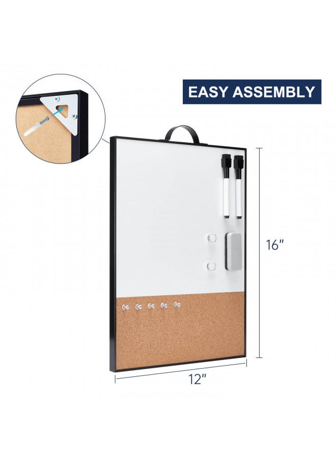 TSJ OFFICE Small Whiteboard Cork-Board - 16