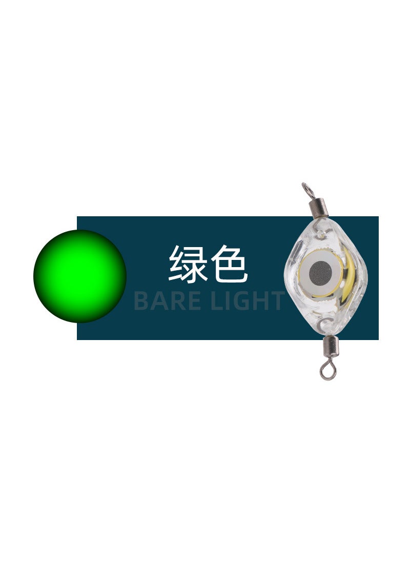 Lure fish collection lamp wholesale pike fish eye hairtail underwater trap lamp night fishing waterproof LED button poly fish lampDouble ring green flashing Double ring green flashing