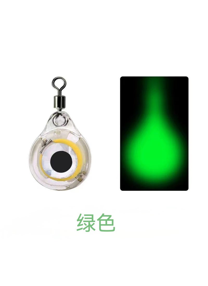 Lure fish collection lamp wholesale pike fish eye hairtail underwater trap lamp night fishing waterproof LED button poly fish lampSingle ring fish trap lights flashing green Single ring fish trap lights flashing green