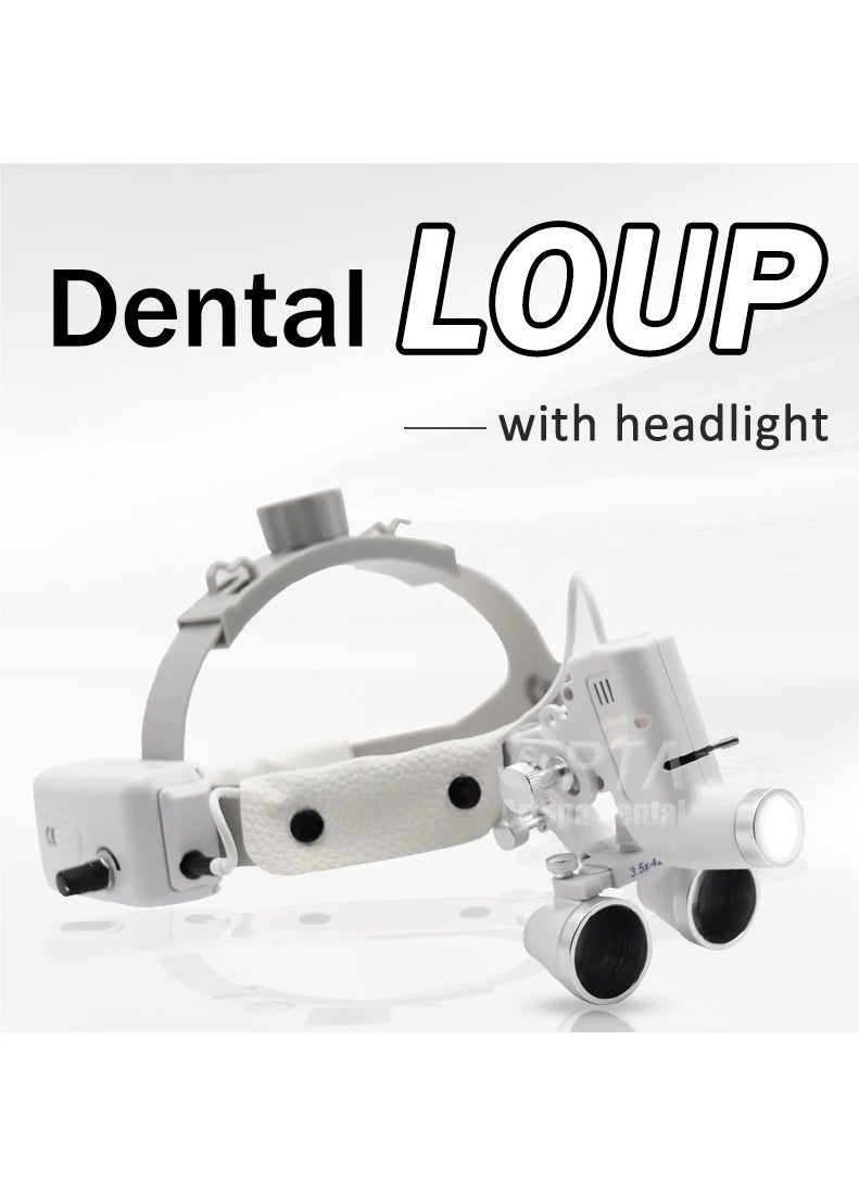 Dental Headlight 5W LED Lamp, High Quality Magnification 5W Focusing Headlight, With Medical ENT Loupe Binocular Magnifier 2.5X 3.5X Optical Surgical Type