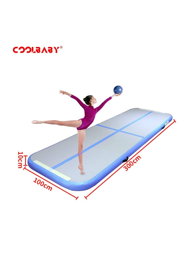 COOLBABY Inflatable Air Gymnastics Mat Fitness Yoga Mat Air Mats for Home Use Training Cheerleading Water Yoga with Electric Air Pump