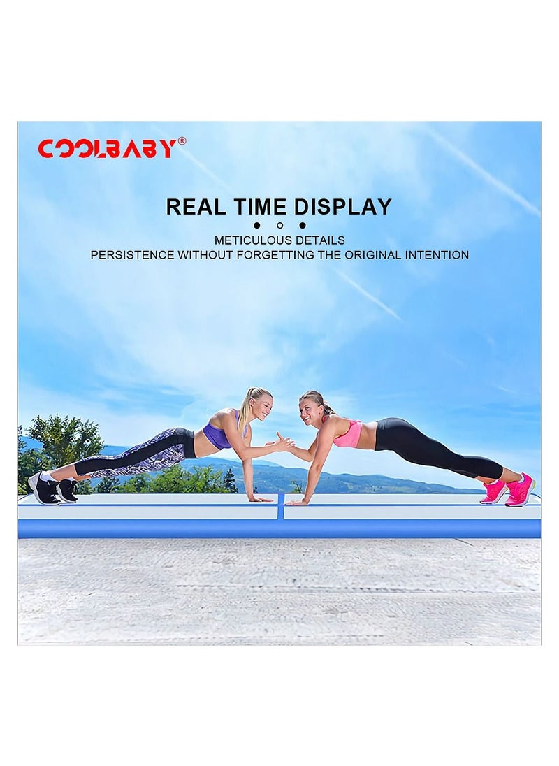 COOLBABY Inflatable Air Gymnastics Mat Fitness Yoga Mat Air Mats for Home Use Training Cheerleading Water Yoga with Electric Air Pump