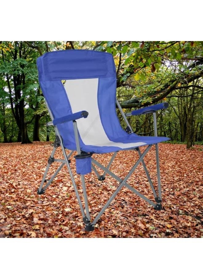 Outdoor Portable Horseshoe Heavy Duty Extra Large With Armrests Sturdy and Durable Folding Camping Chair