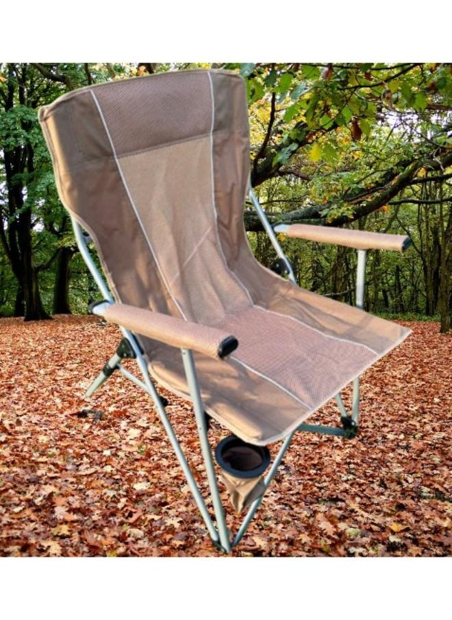 Outdoor Portable Horseshoe Heavy Duty Extra Large With Armrests Sturdy and Durable Folding Camping Chair BS-002