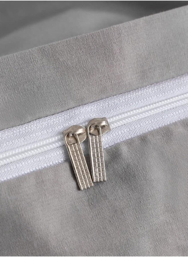 King Size 6-Piece Premium Quality Bedding Set in Solid Grey, No Filler Included.