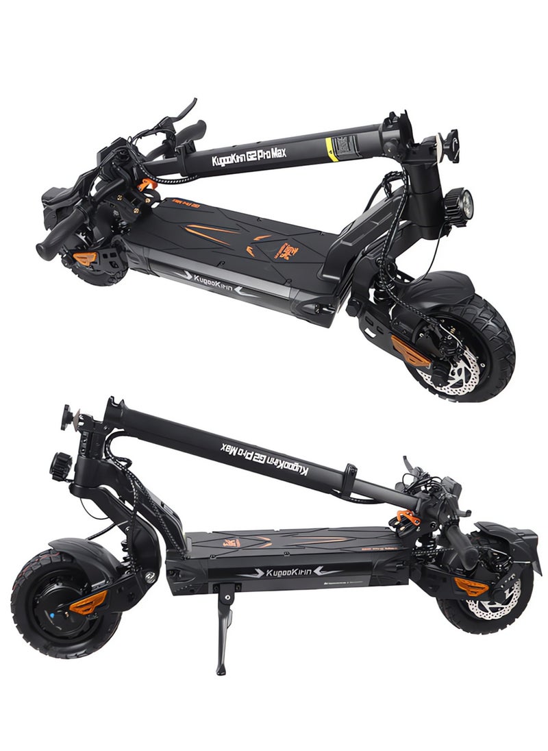 10.	G2 Pro Max Electric Scooter – 52V/20.8Ah Battery, 800W x2 Brushless Motors, 50 km/h Speed, 60 km Mileage, 10-Inch Tires, Disc Brakes, 120 kg Load Capacity