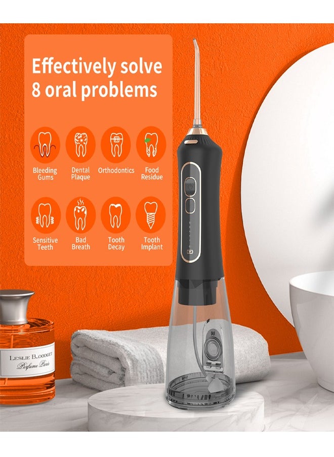 F6 Model Smart Oral Irrigator - 5 Water Pressure Settings, 300ml Water Tank, IPX7 Waterproof