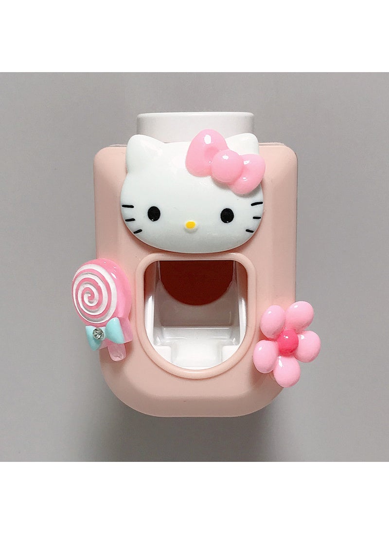 Cartoon cute wall-mounted automatic single toothpaste set cute children toothpaste squeezer toothpaste squeezerCat head Cat head