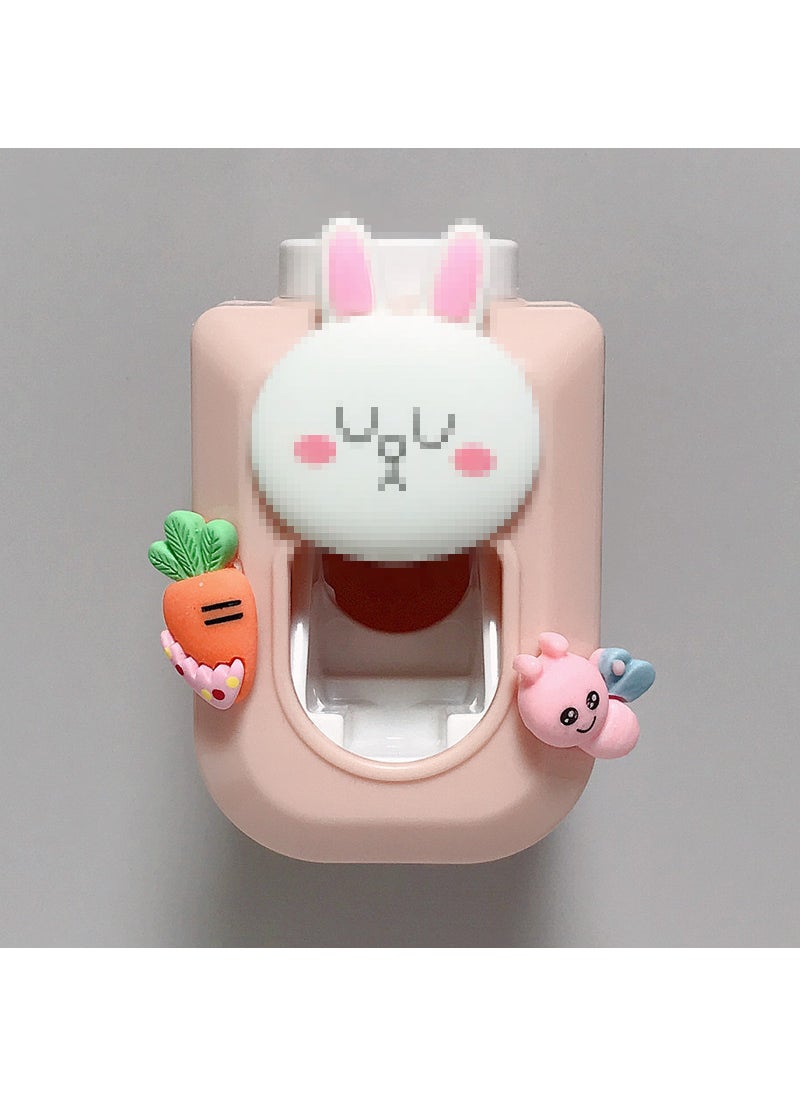 Cartoon cute wall-mounted automatic single toothpaste set cute children toothpaste squeezer toothpaste squeezerRabbit head Rabbit head