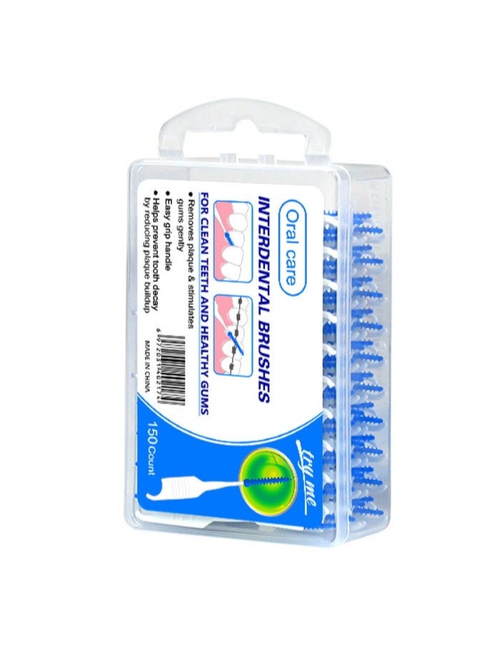 Interdental Brushes - Soft Bristled Dental Picks for Plaque Removal & Gum Health - Safe for Braces & Dental Devices150 Counts