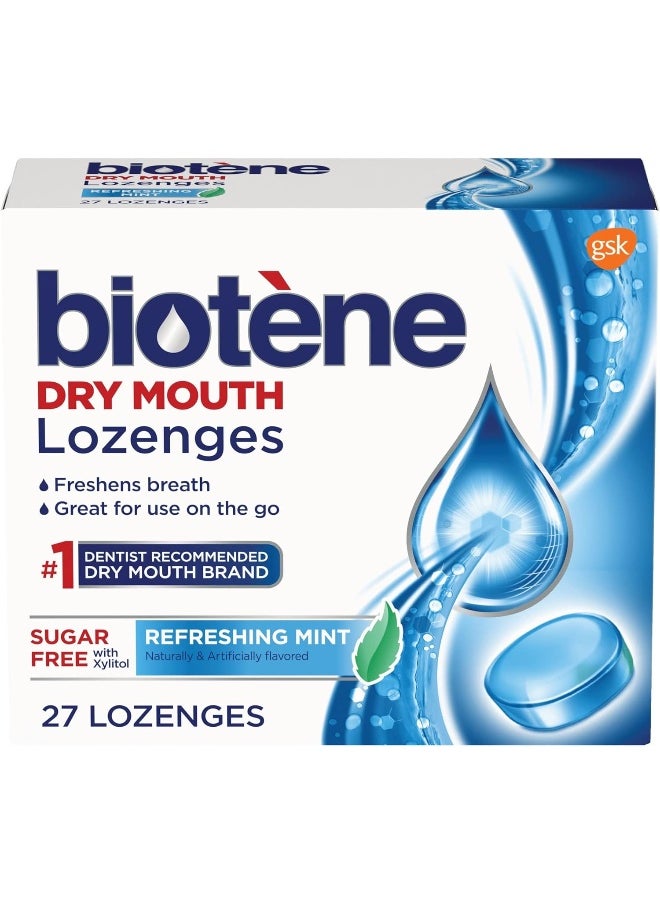 Biotene Lozenges, Dry Mouth Lozenges For Fresh Breath, Refreshing Mint, 27 Count