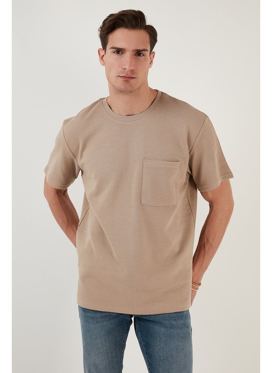 Crew Neck Single Pocket Cotton Oversize T Shirt Men's T Shirt 5902305