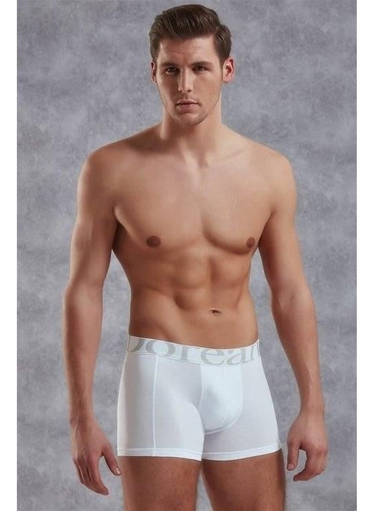 Men's Modal Bagged Normal Leg White Boxer C7T7N7O1