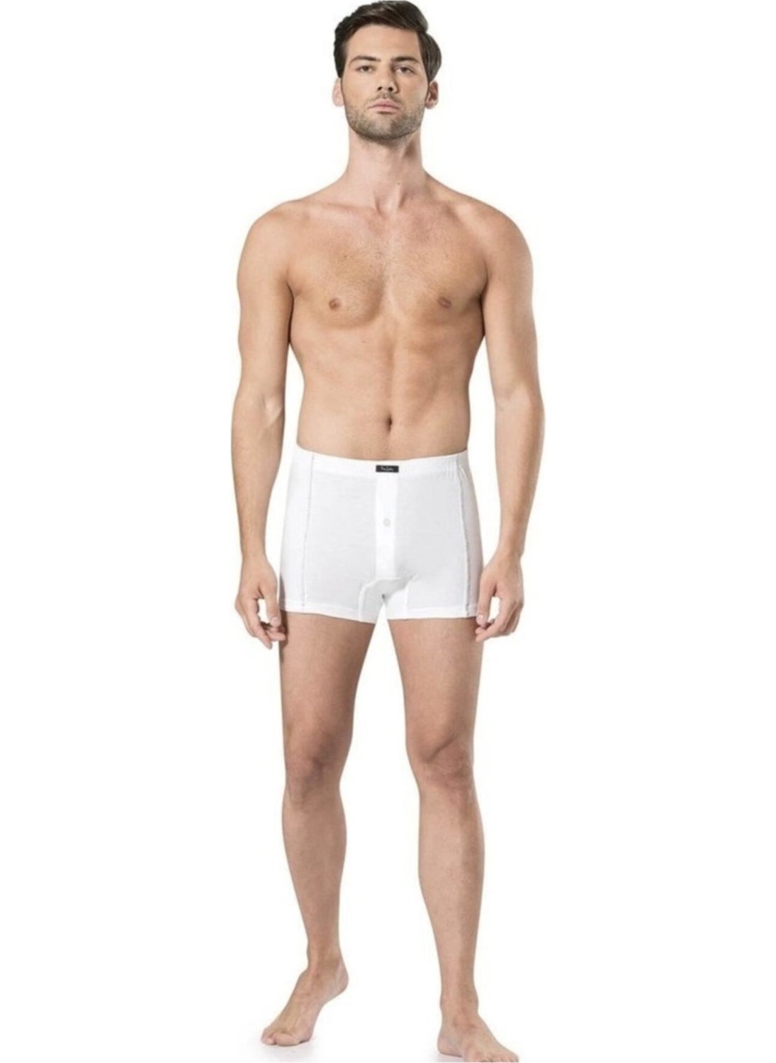 2 Piece Cotton White Men's Boxer