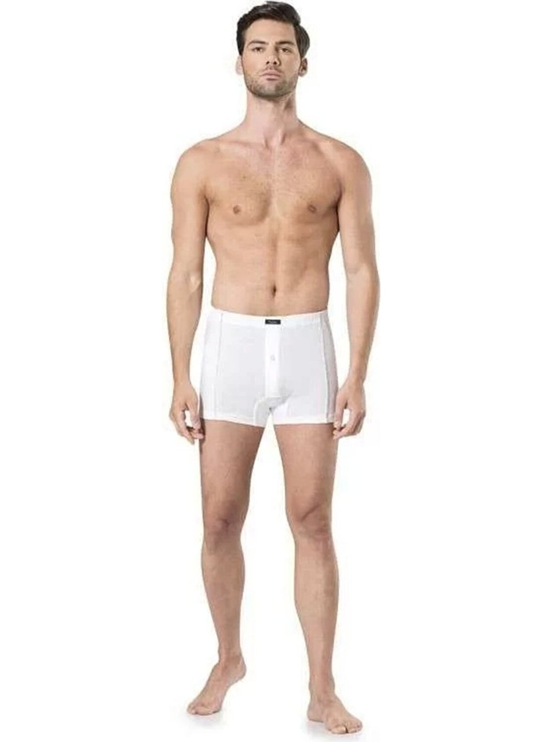 10 Piece Cotton White Men's Boxer