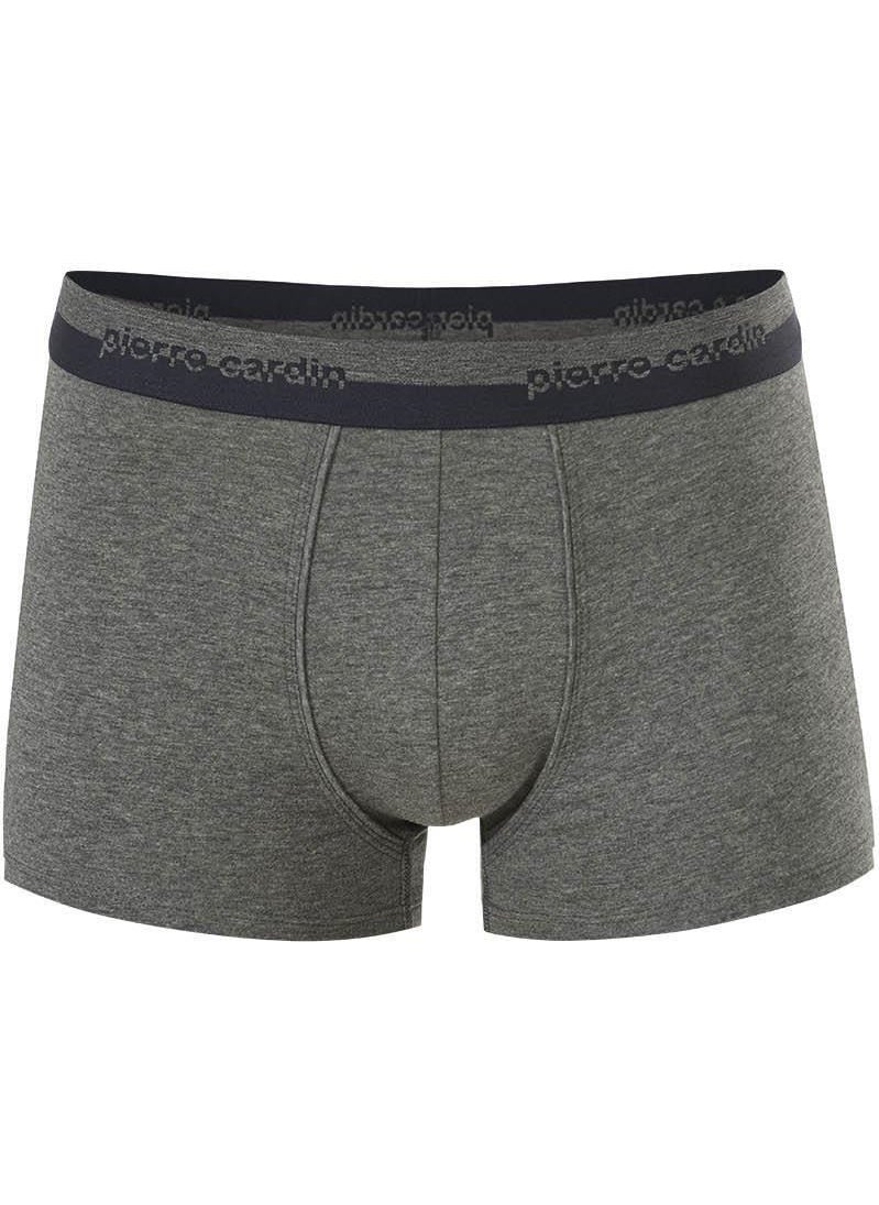 Navy Blue Gray Cotton Lycra 3-Pack Men's Boxer