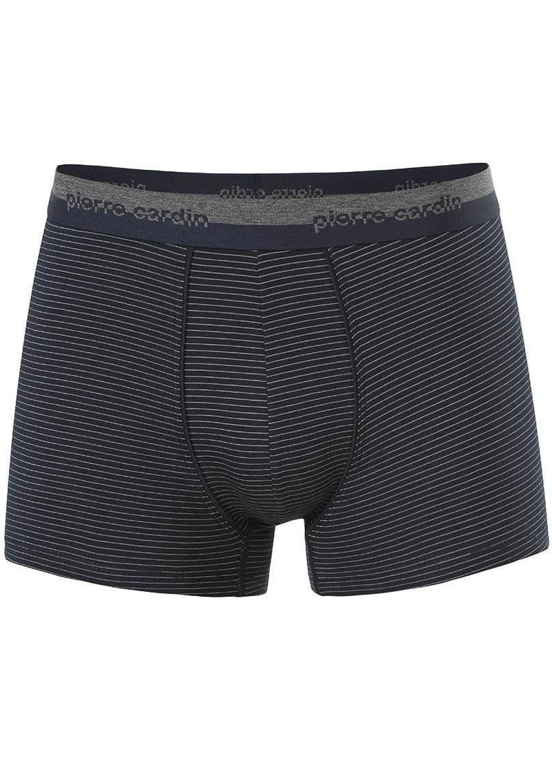 Navy Blue Gray Cotton Lycra 3-Pack Men's Boxer