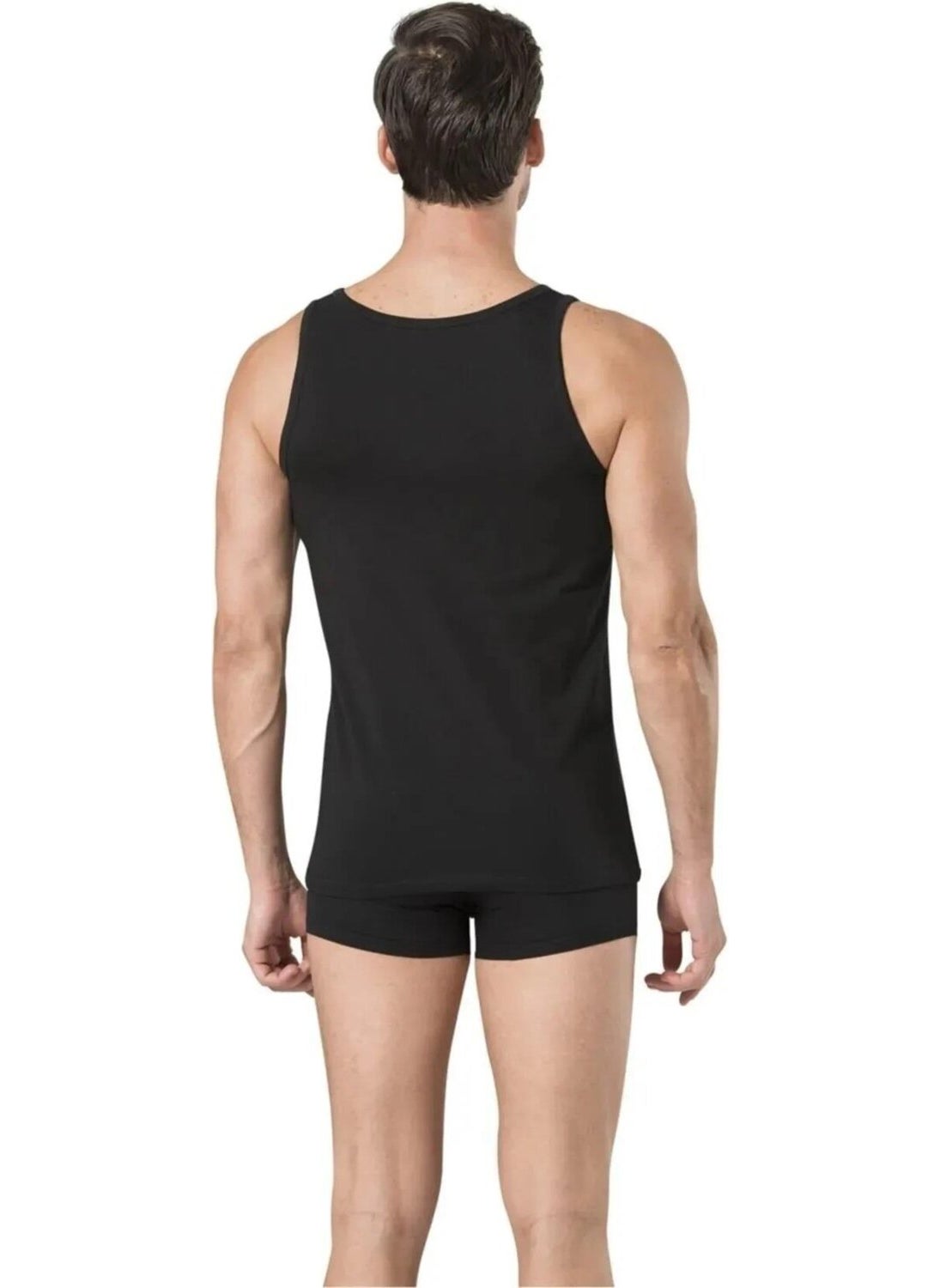 95% Cotton 5% Lycra Black Undershirt Boxer Set