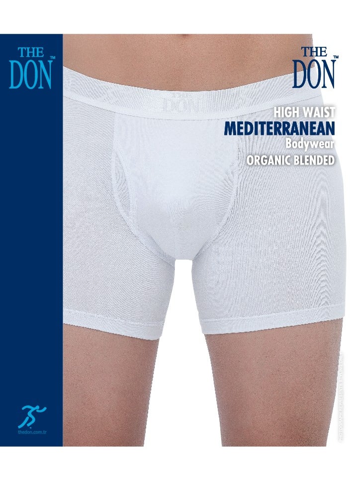 TheDON Men's High Waist Boxer White Color