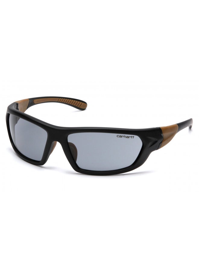 Carhartt Carbondale Safety Sunglasses with Gray Lens Black/Tan Frame, One Size