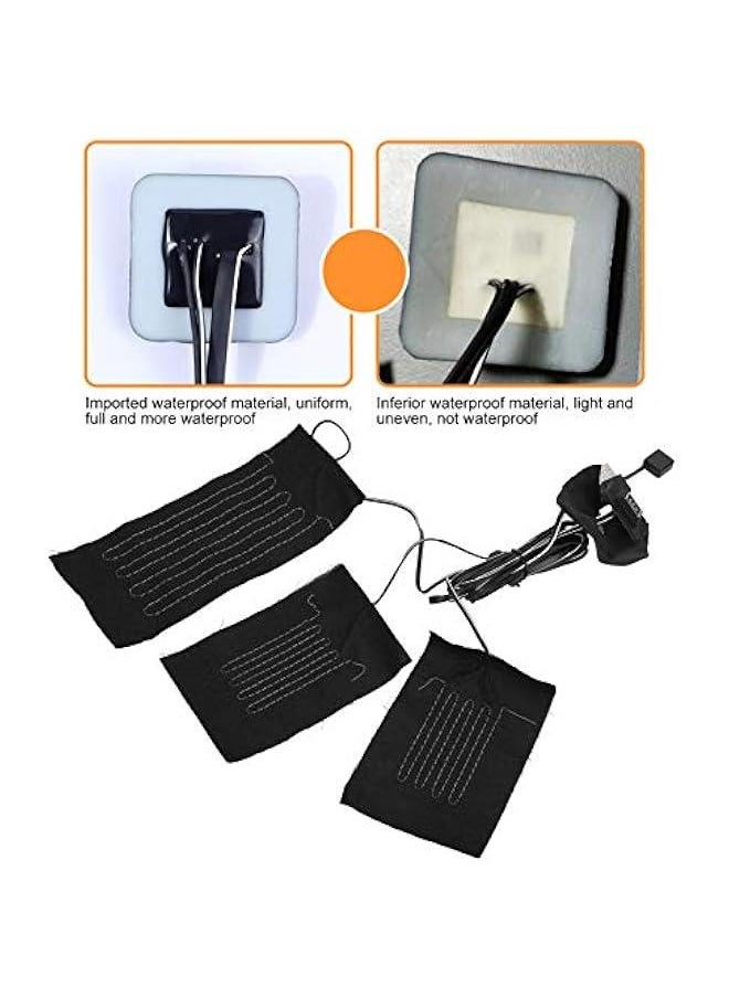 USB Electric Heating Pads, 5V 3 Gears Adjustable Waterproof Washable Keep Warm for Heating Clothes or Pets Home in Winter