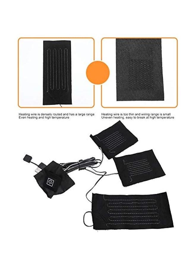 USB Electric Heating Pads, 5V 3 Gears Adjustable Waterproof Washable Keep Warm for Heating Clothes or Pets Home in Winter