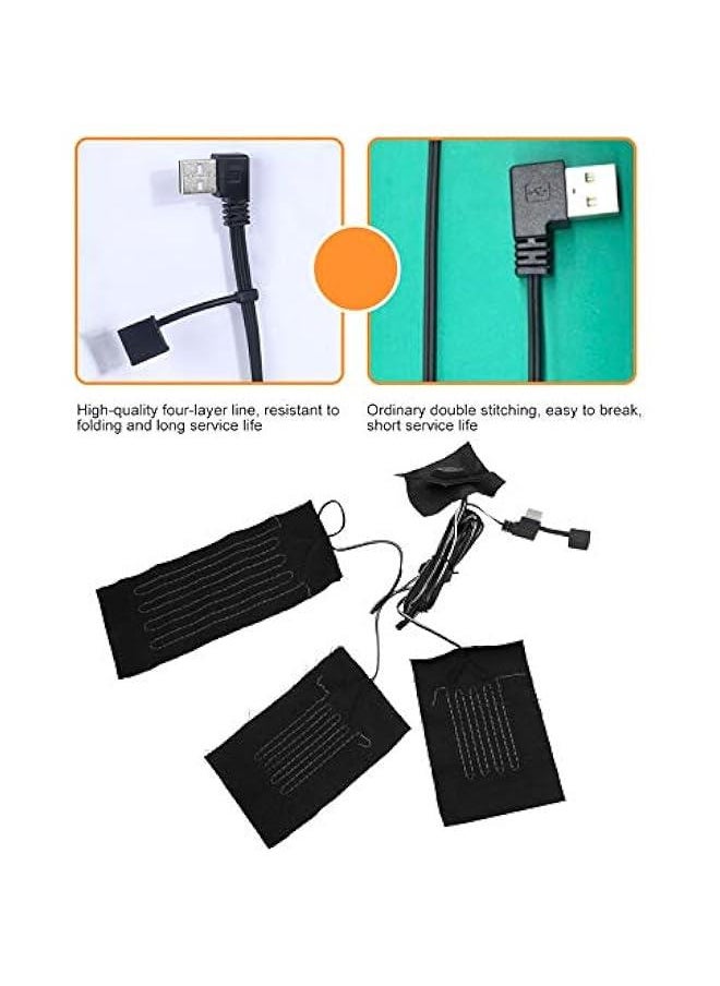 USB Electric Heating Pads, 5V 3 Gears Adjustable Waterproof Washable Keep Warm for Heating Clothes or Pets Home in Winter