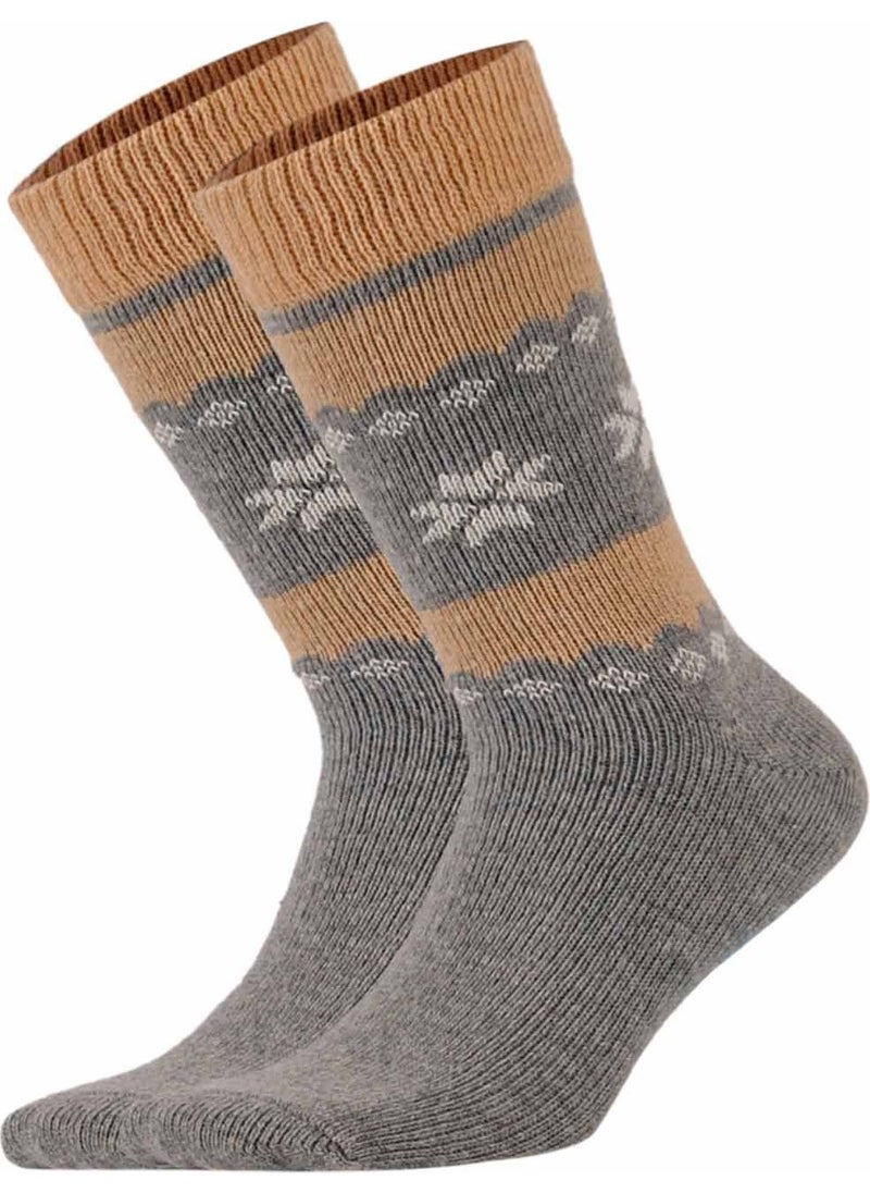 Men's Alpaca Wool Winter Socks 2 PACK SOCKS-3097 G/a