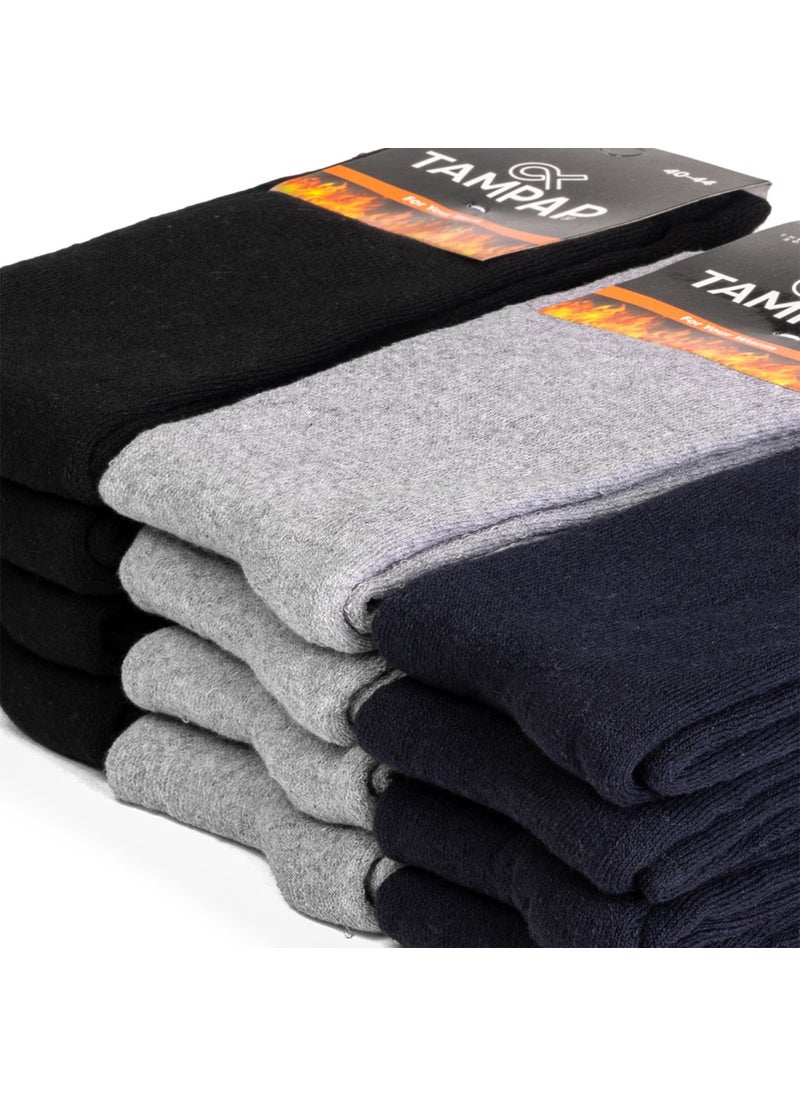 Men's Winter Thick Socks Towel Socks 6 Pack