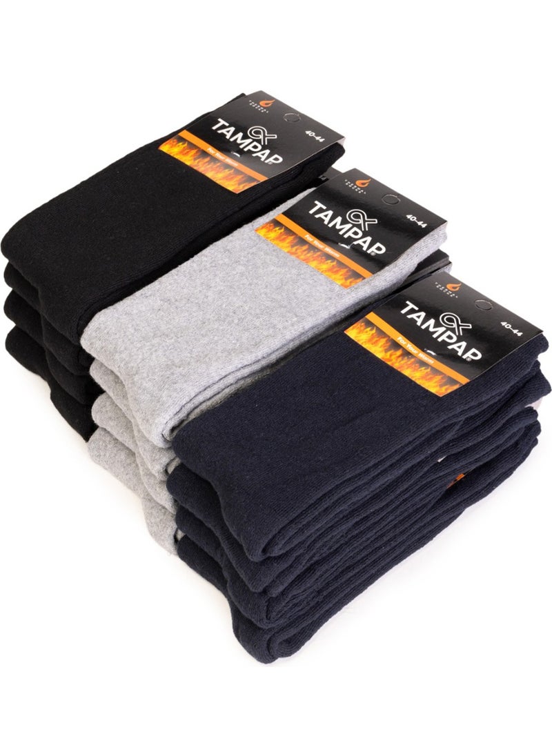 Men's Winter Thick Socks Towel Socks 6 Pack