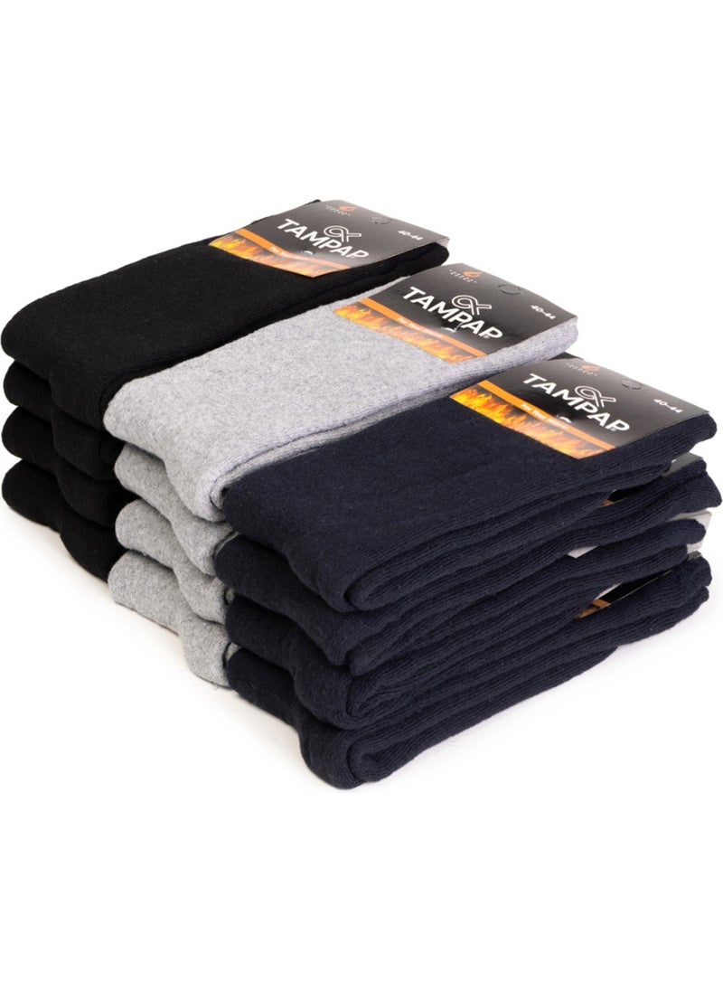 Men's Winter Thick Socks Towel Socks 6 Pack