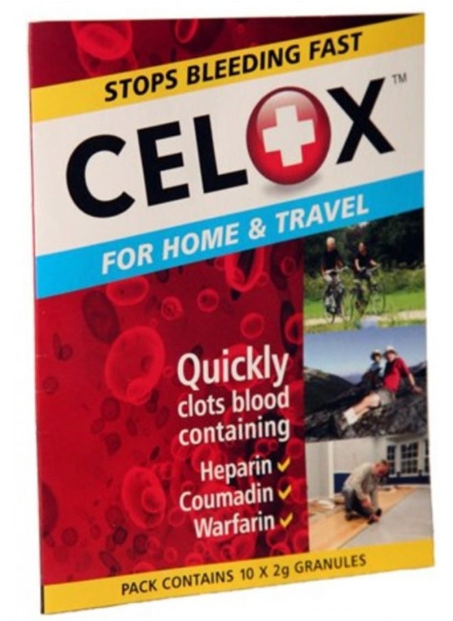 CELOX First Aid Temporary Traumatic Wound Treatment 2g, 10-Pack