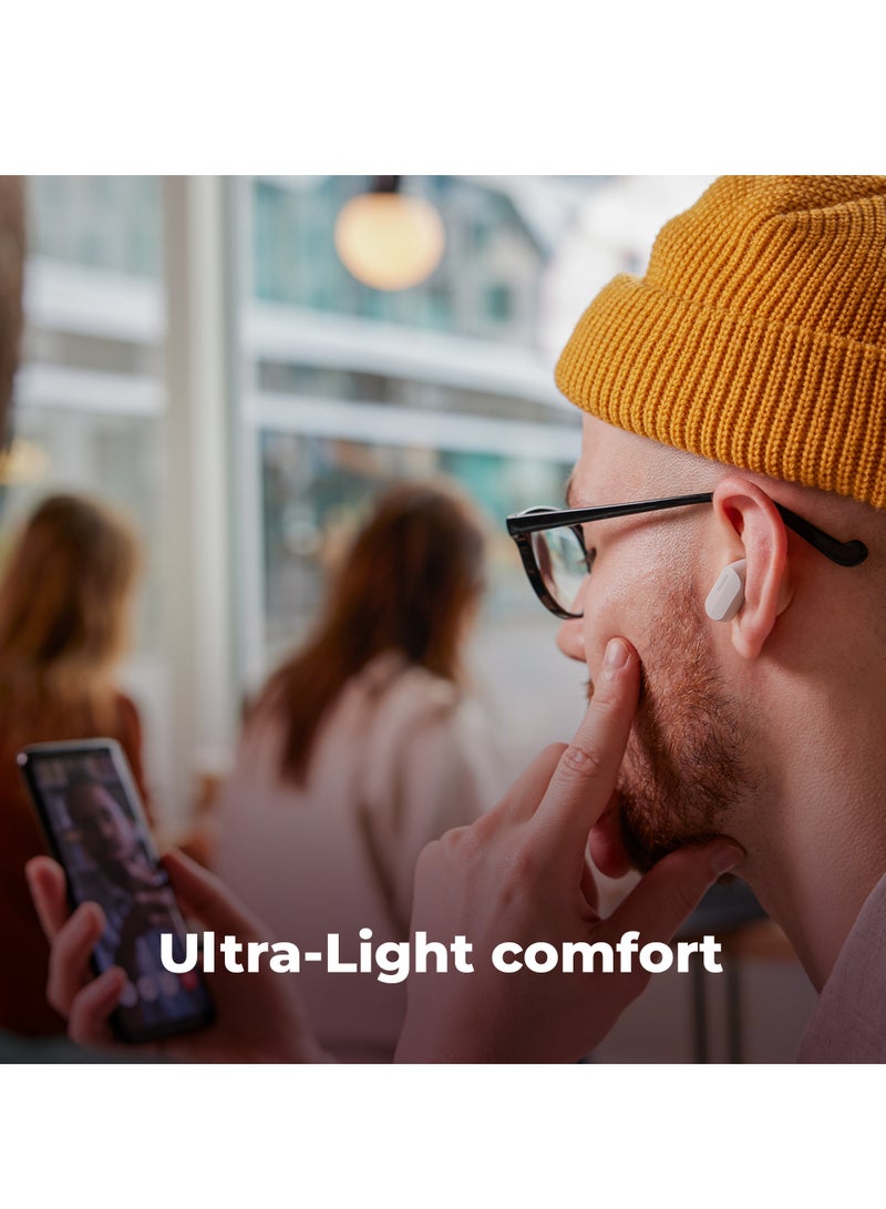 True Wireless Noise-Canceling Earbuds, Clear Calls, 21-Hour Playtime, Ipx4 Water Resistant White