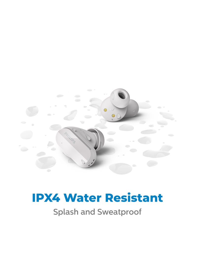 True Wireless Noise-Canceling Earbuds, Clear Calls, 21-Hour Playtime, Ipx4 Water Resistant White
