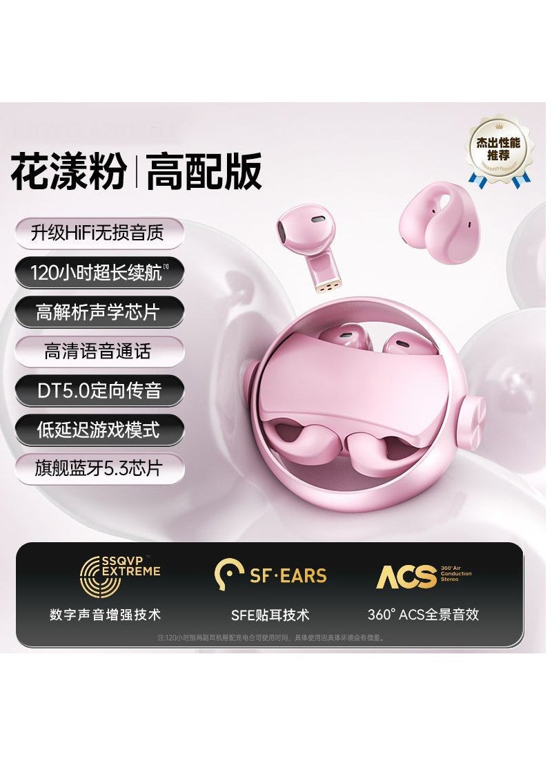 A20 Bluetooth Earbuds Long Battery Noise-Cancelling Pink