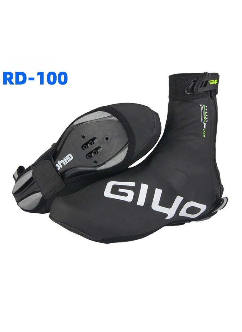 GIYO RD-100 Mountain Road Bike Cycling Shoes Cover Lock Shoe Cover Wind-proof Water-splashing and Velvet Warm RD-100 (for highway and Mountain)